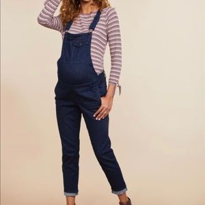 Motherhood maternity blue overalls